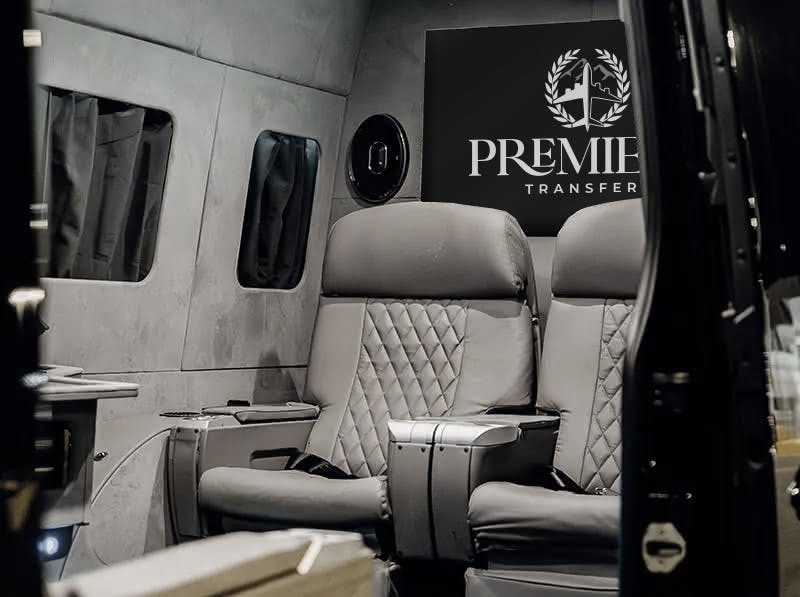 Luxury seats in a chauffeur driven van | LuxVan Melbourne